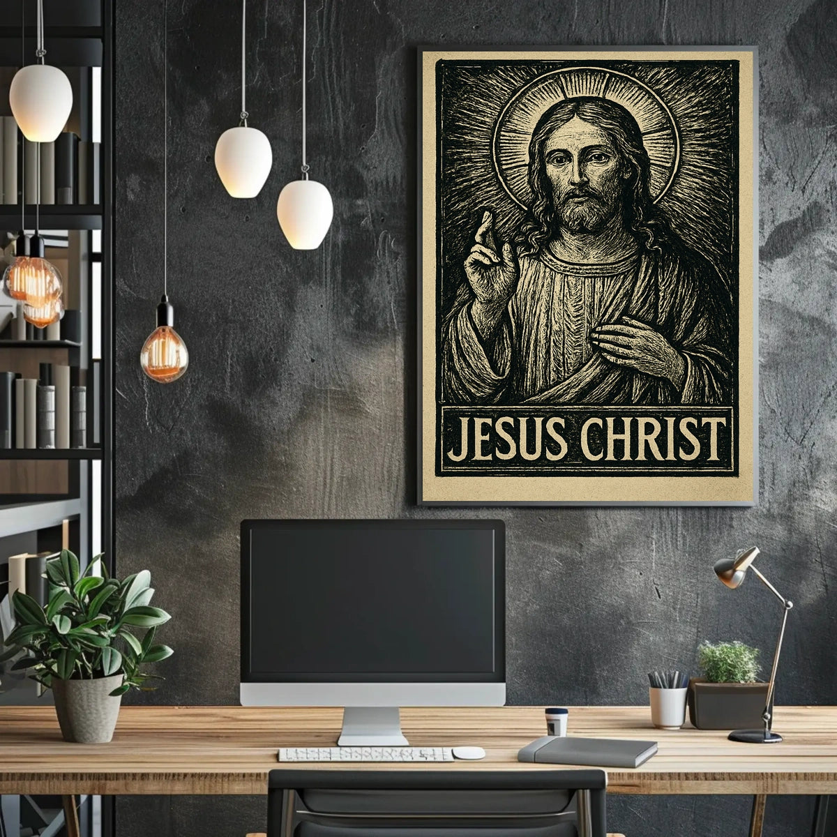 Jesus Christ Iconic Religious Figure Poster
