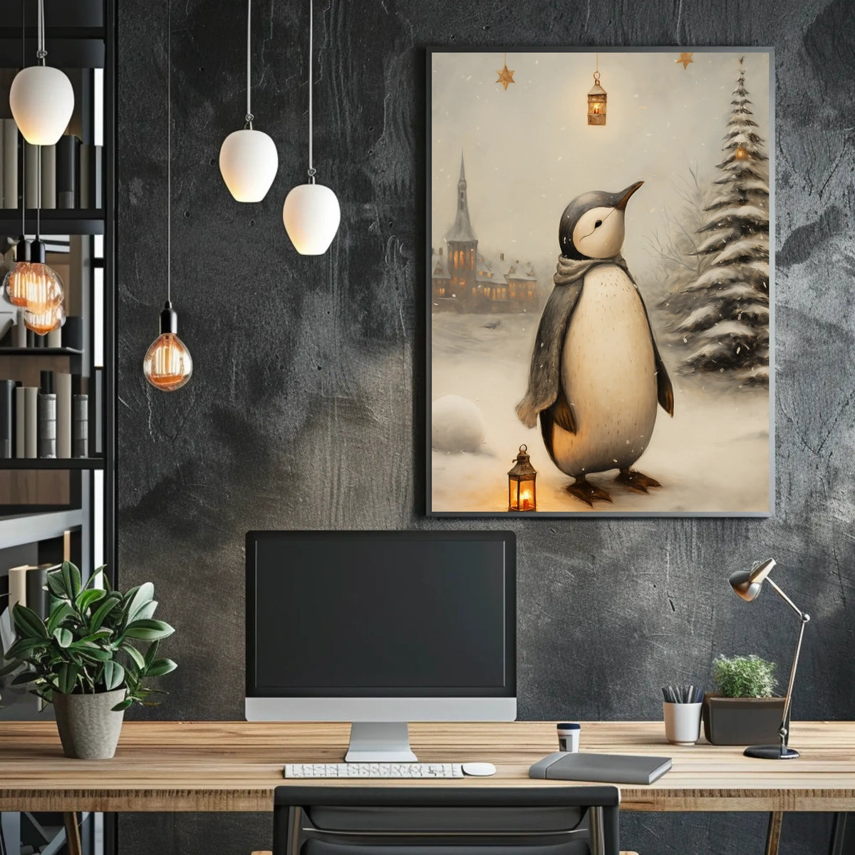 Winter Wonderland Penguin Poster