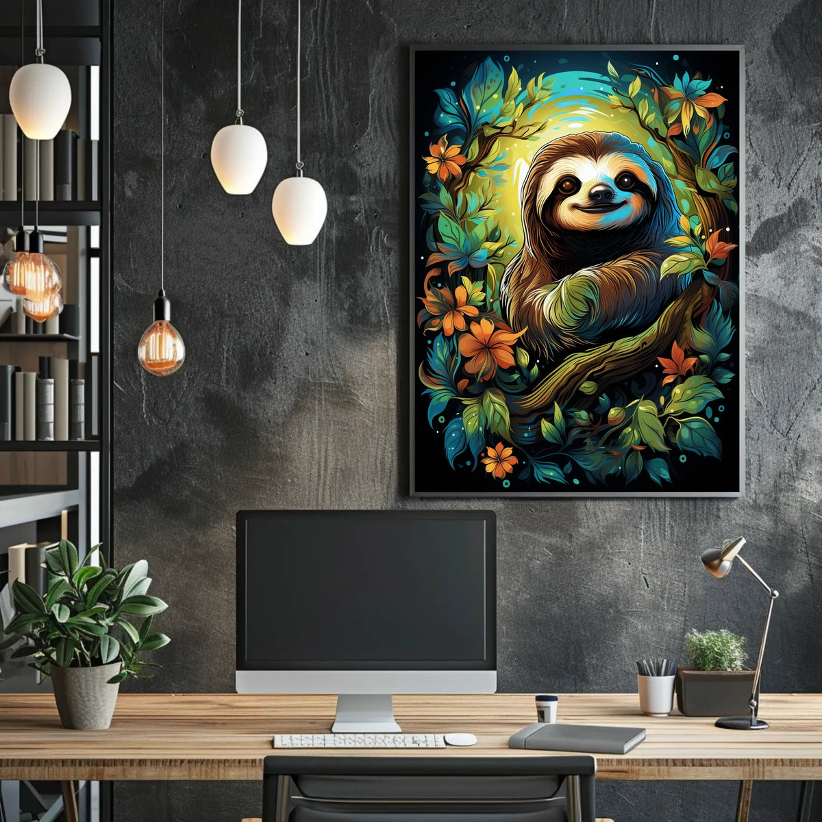 Enchanted Sloth In Nature Poster