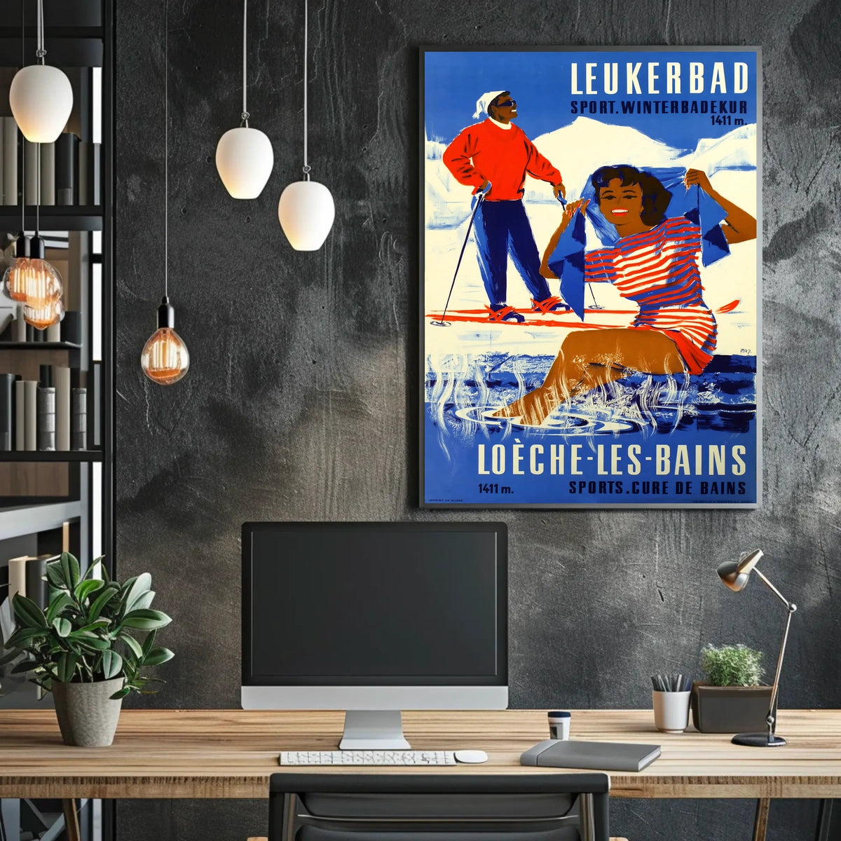 Leukerbad Winter Sports And Spa Poster