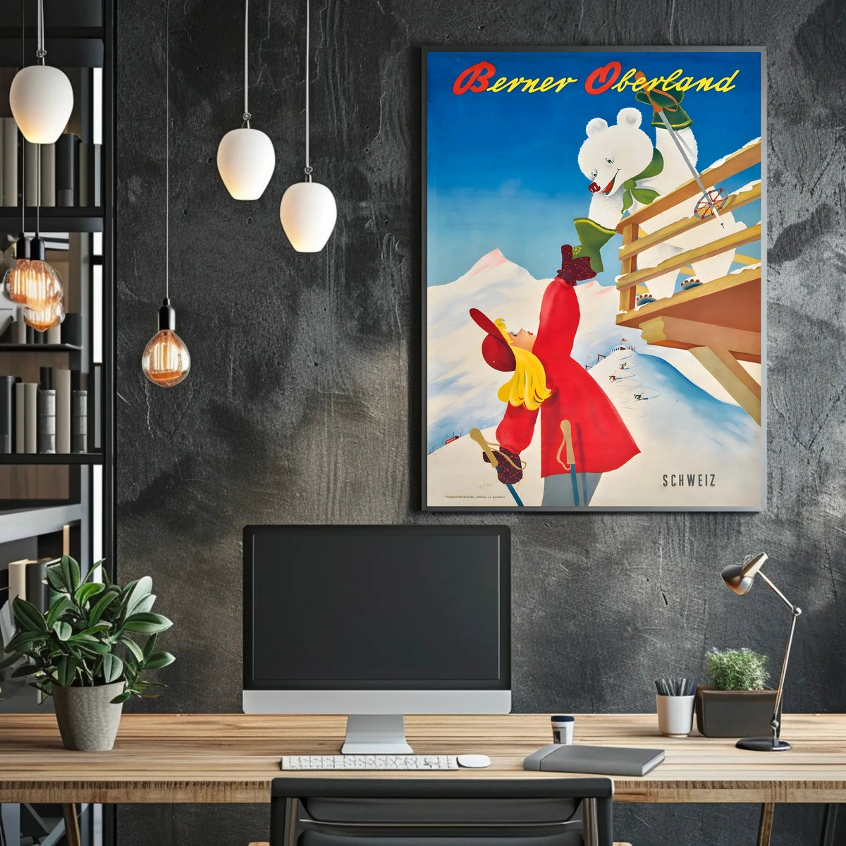 Berner Oberland Winter Adventure Poster