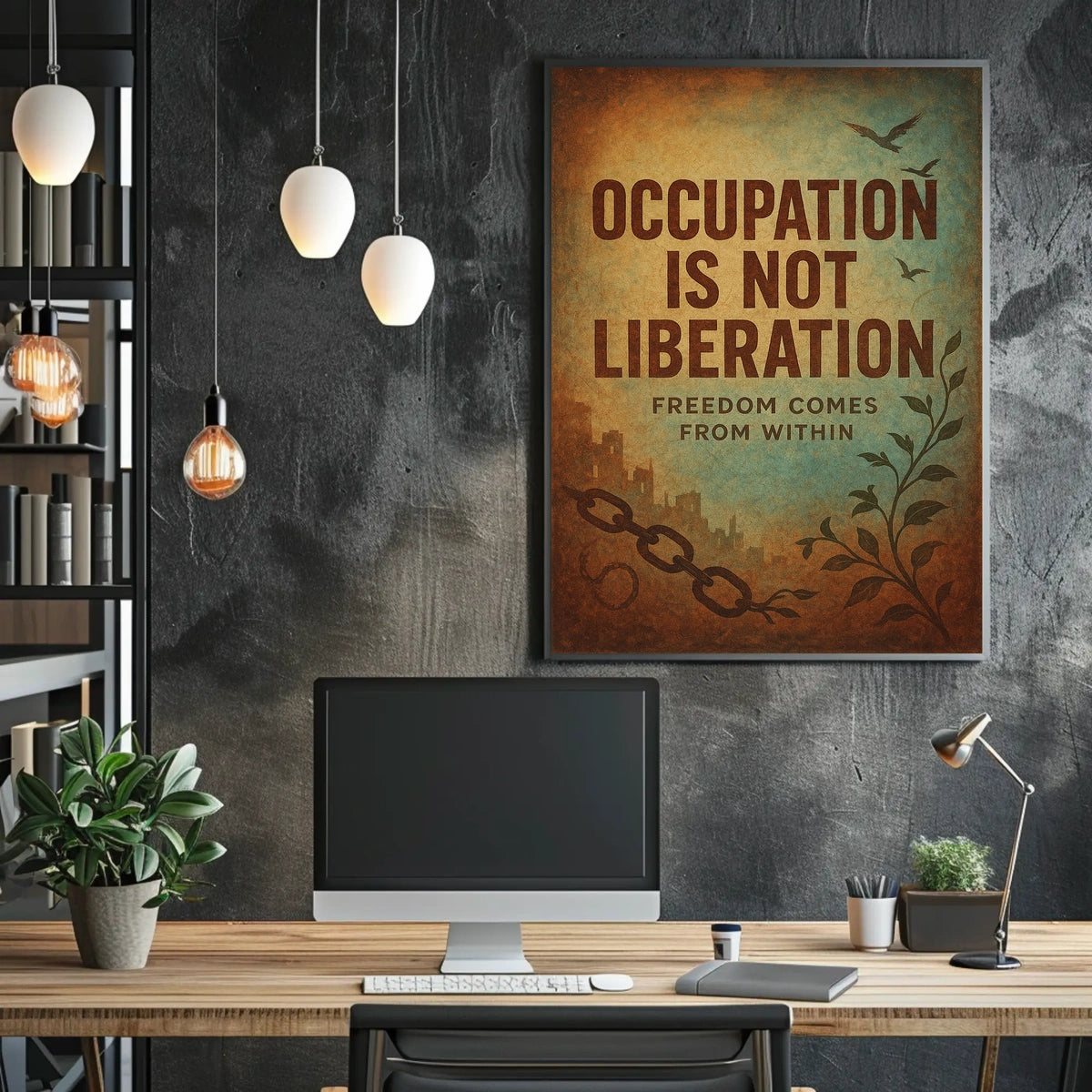 Liberation and Freedom Vintage Art Poster Print