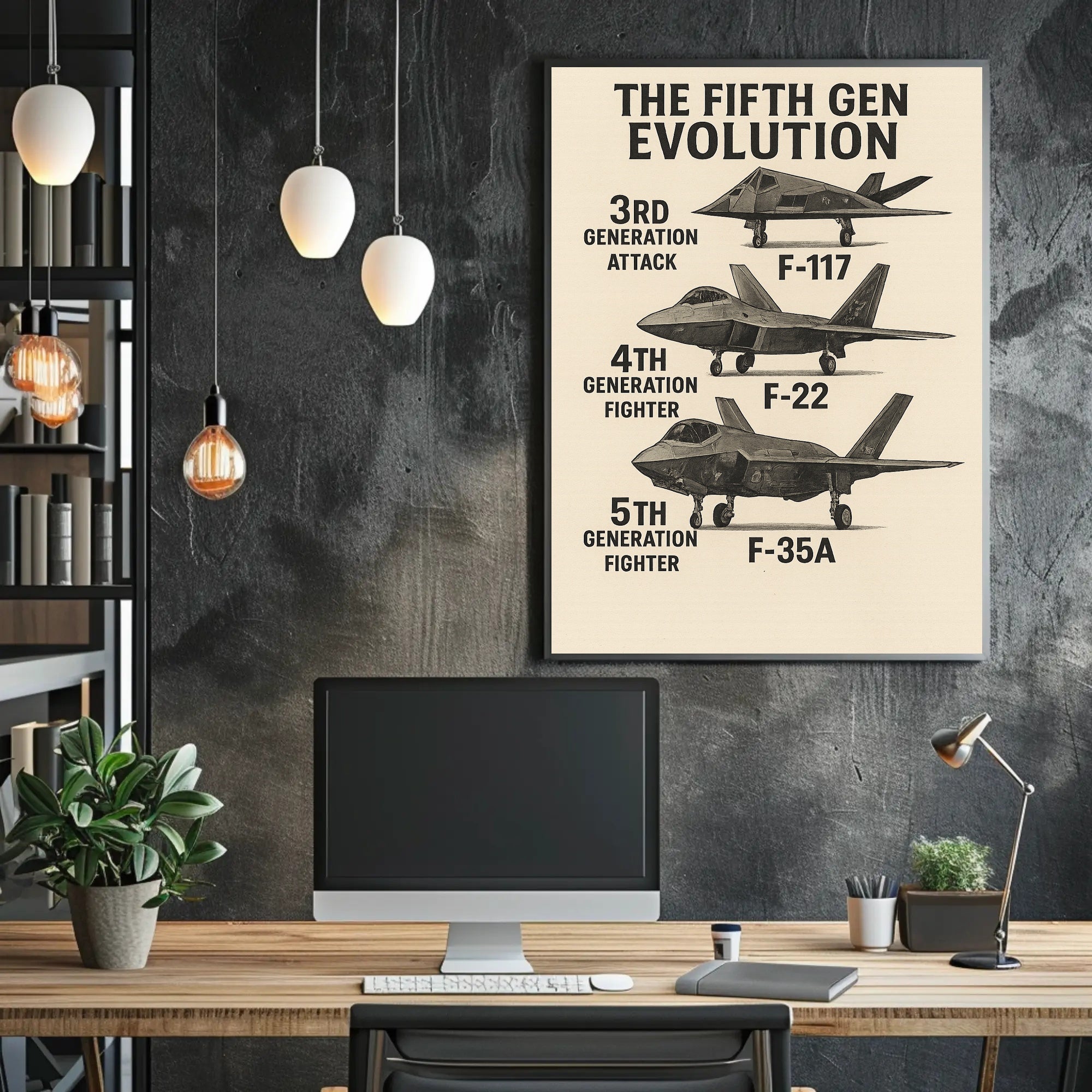 The Evolution of Fighter Jets Poster PosterGoat
