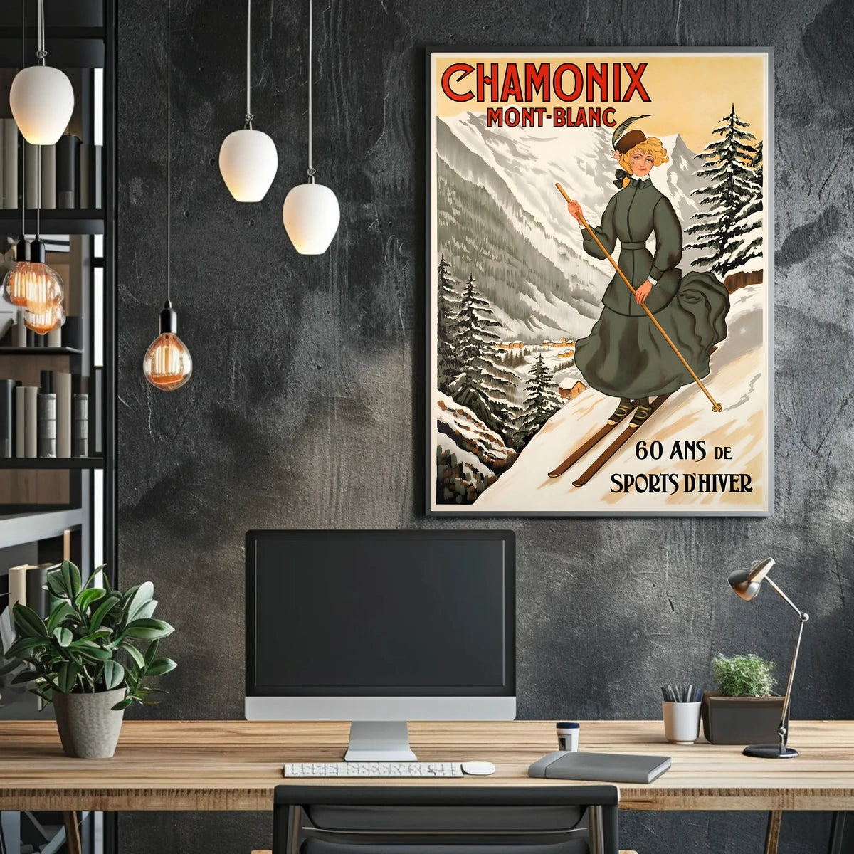Chamonix Winter Sports Celebration Poster