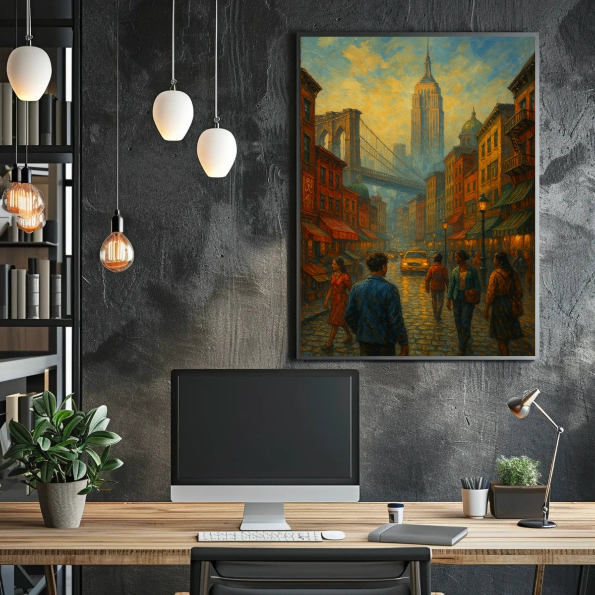 City Of Dreams Poster Dreamlike Cityscape At Dusk For Homes