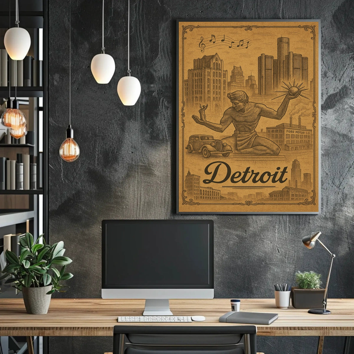 Spirit of Detroit Poster