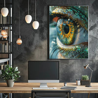 Mesmerizing Photorealistic Eye Poster with Vibrant Colors PosterGoat