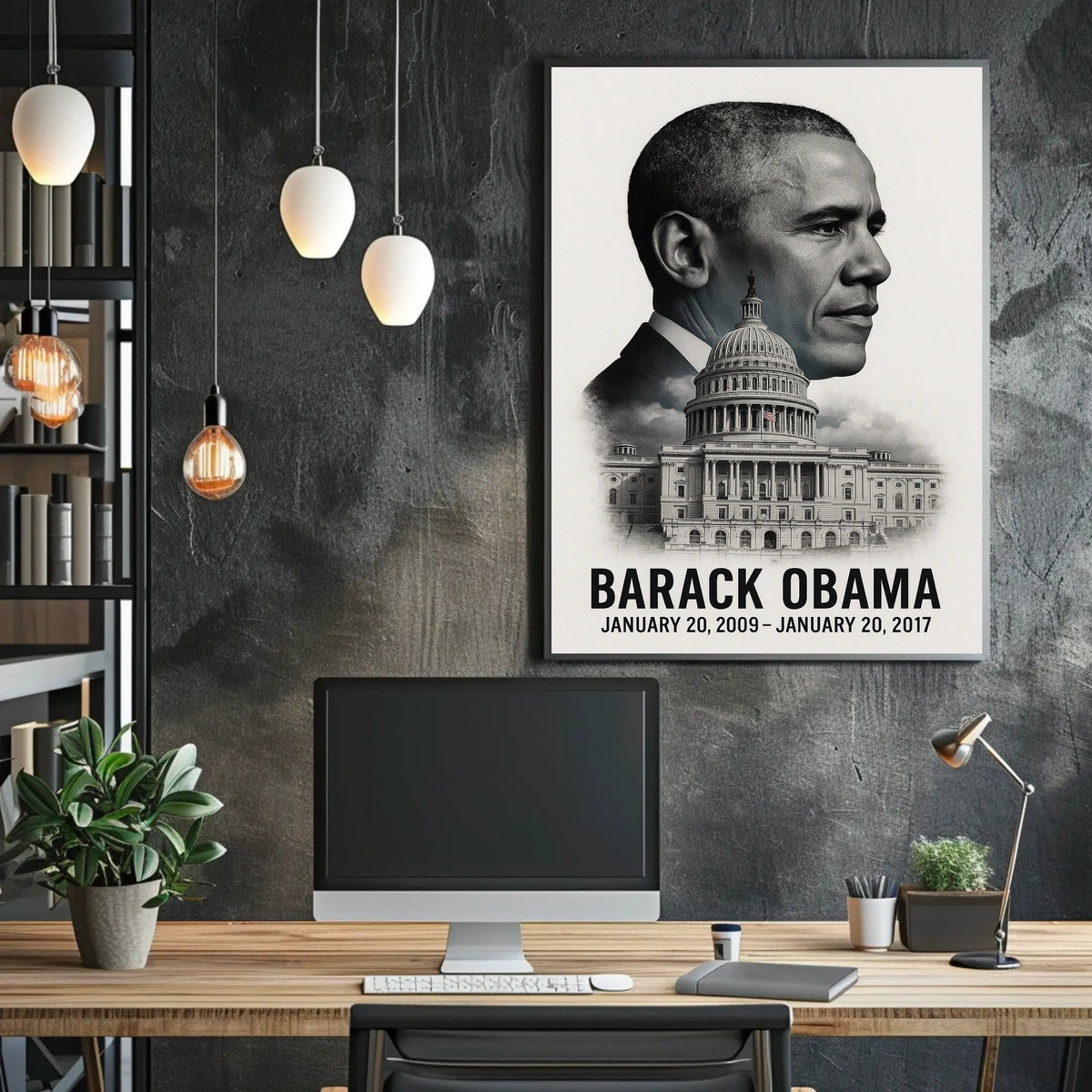 Barack Obama 44th President of the United States Reflections Poster