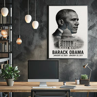 Barack Obama 44th President of the United States Reflections Poster