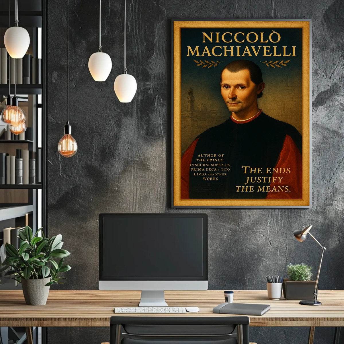 NiccolΓ² Machiavelli The Ends Justify the Means Poster