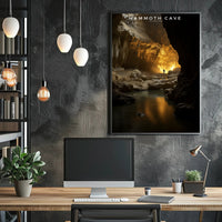 Mammoth Cave Travel Poster Vintage Cave Wall Art