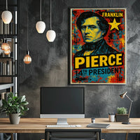 Franklin Pierce 14th President of the United States Graffiti Pop Art Poster