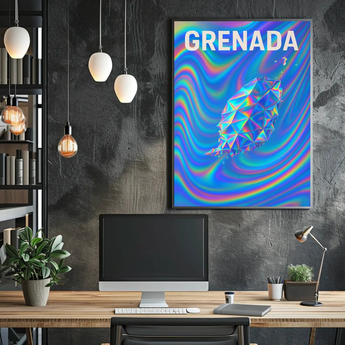 Grenada A Vibrant Geometric Vision Poster