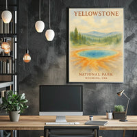 Yellowstone National Park Majestic Scenic Home Decor Poster