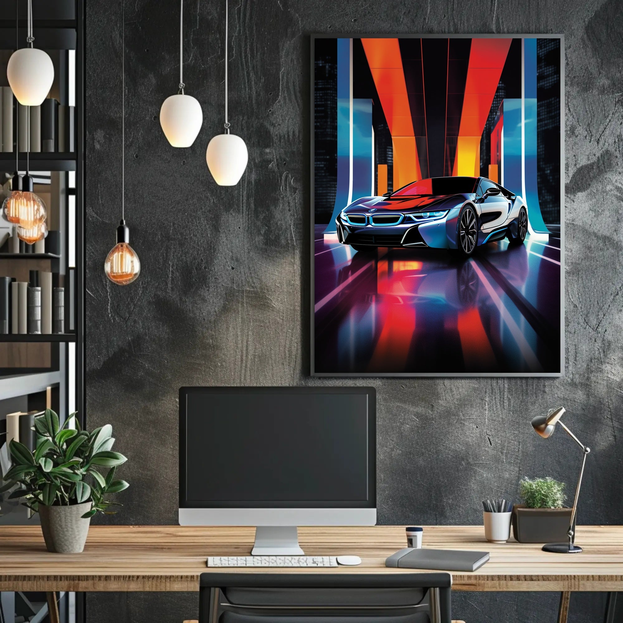 Futuristic Automotive Elegance Poster PosterGoat
