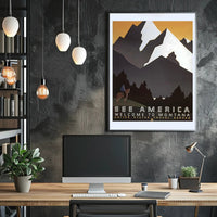 Montana Scenic Vista Vintage Travel Advertisement Travel Poster