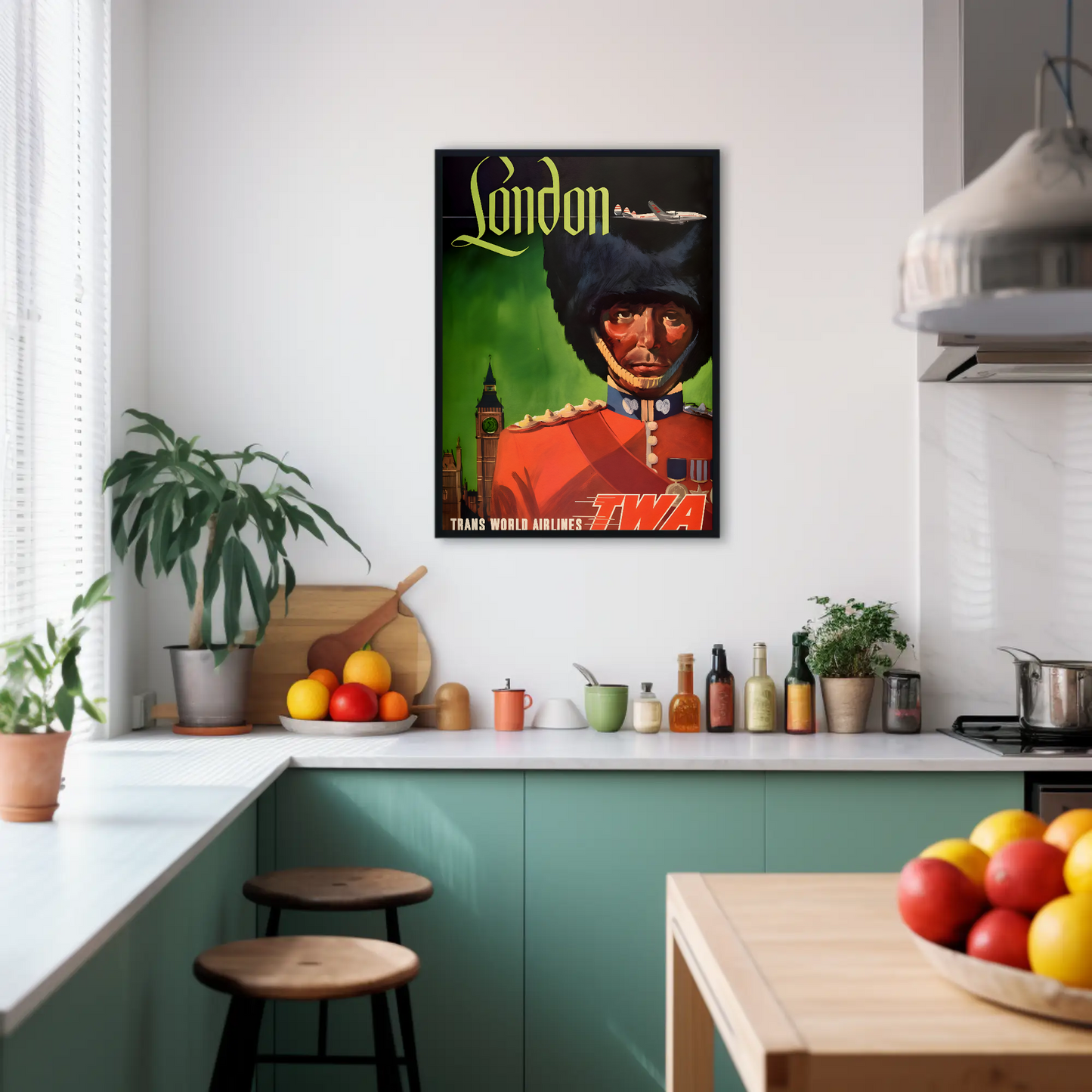 London Trans World Airlines Vintage Poster
