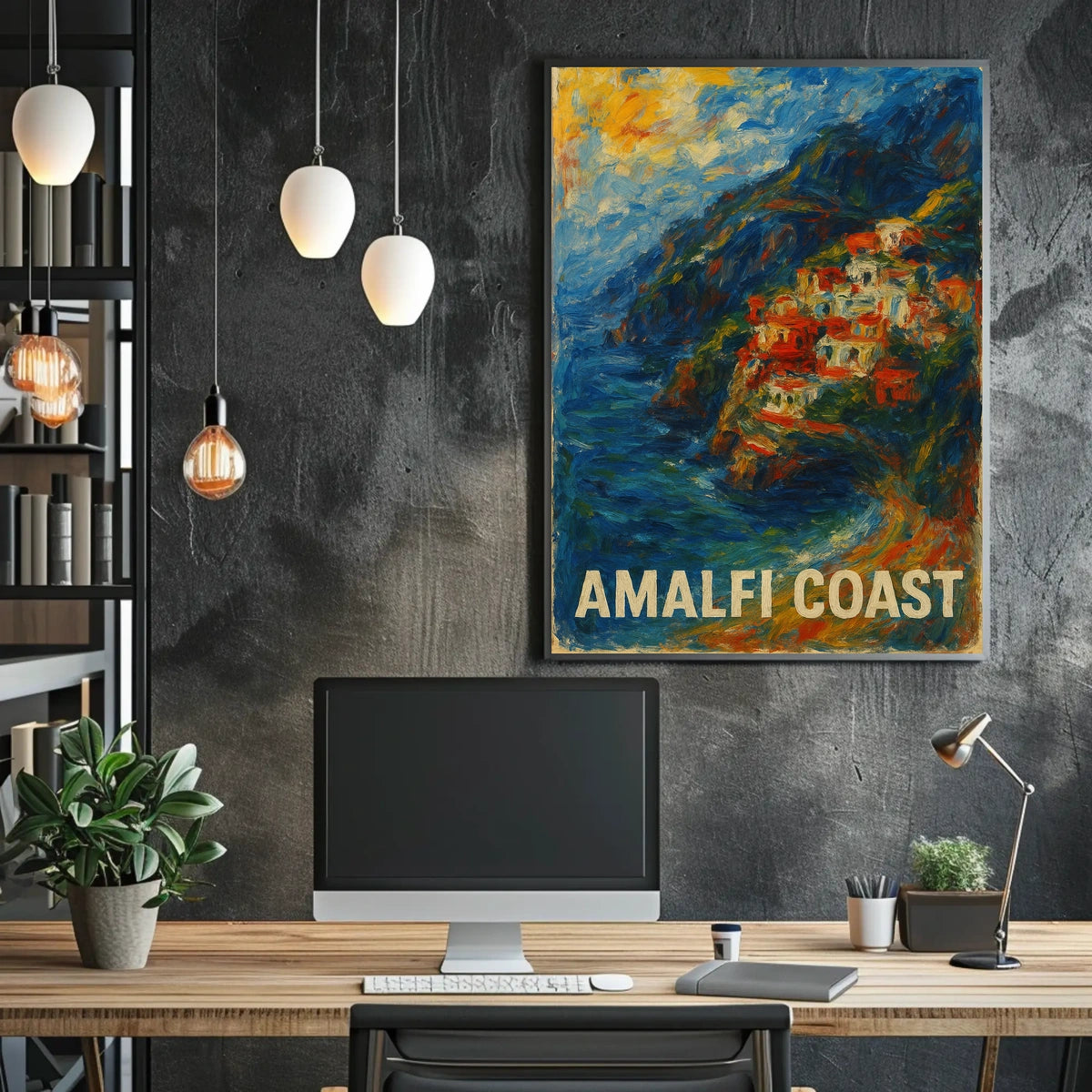 Amalfi Coast Poster Coastal Wall Art 18x24 Museum Poster