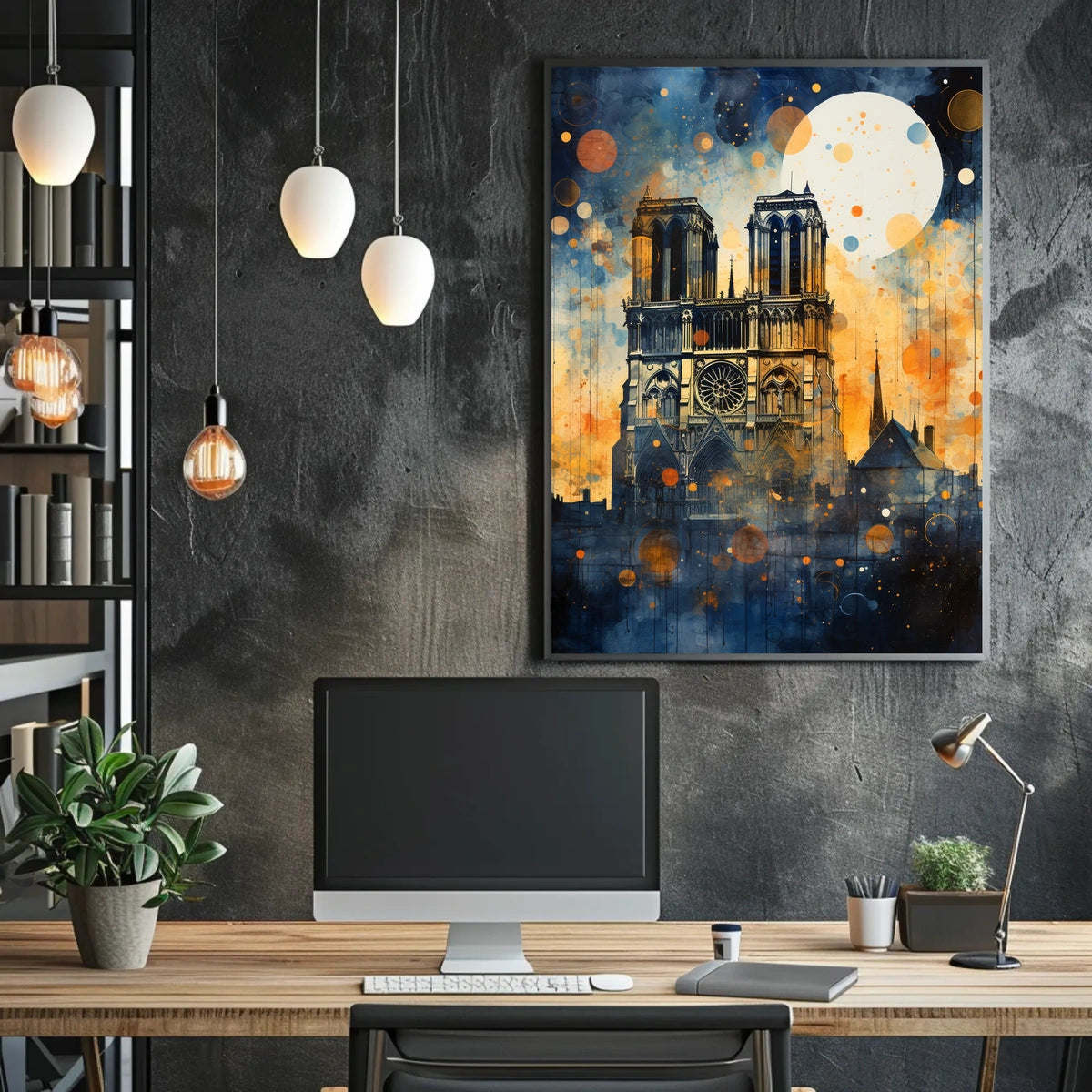 Notre-Dame Surreal Dreamscape Abstract or Artistic Poster