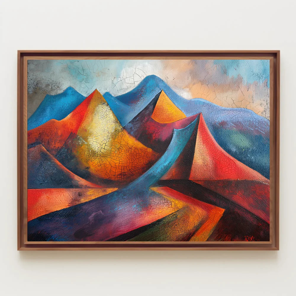 Vibrant Abstract Mountain Landscape Poster for Inspiration