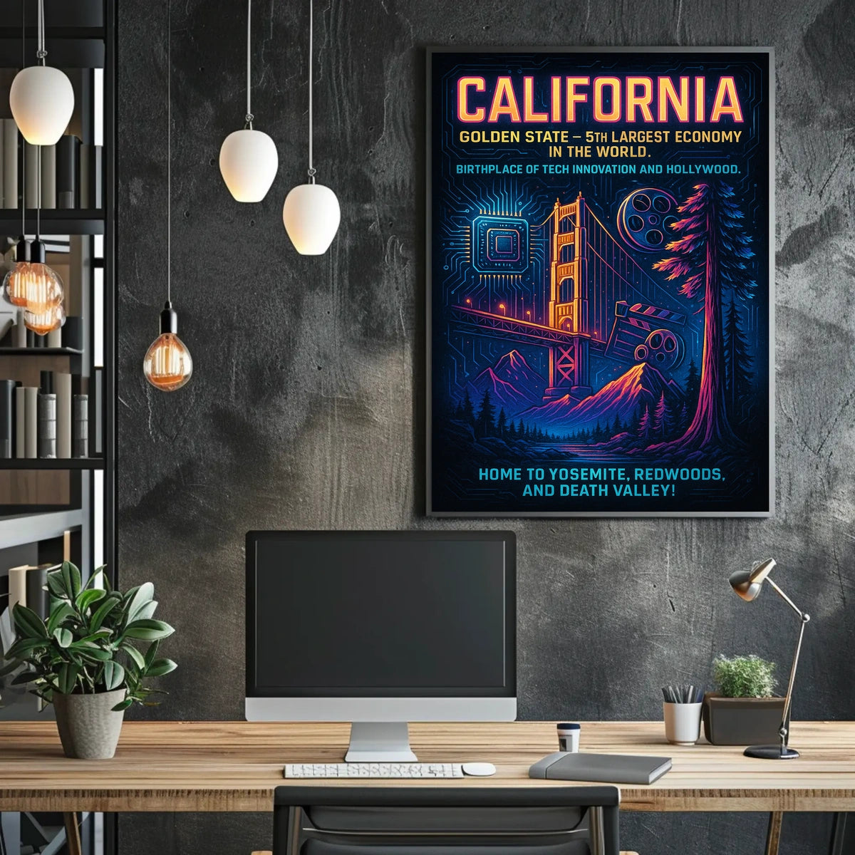 California The Golden State Poster
