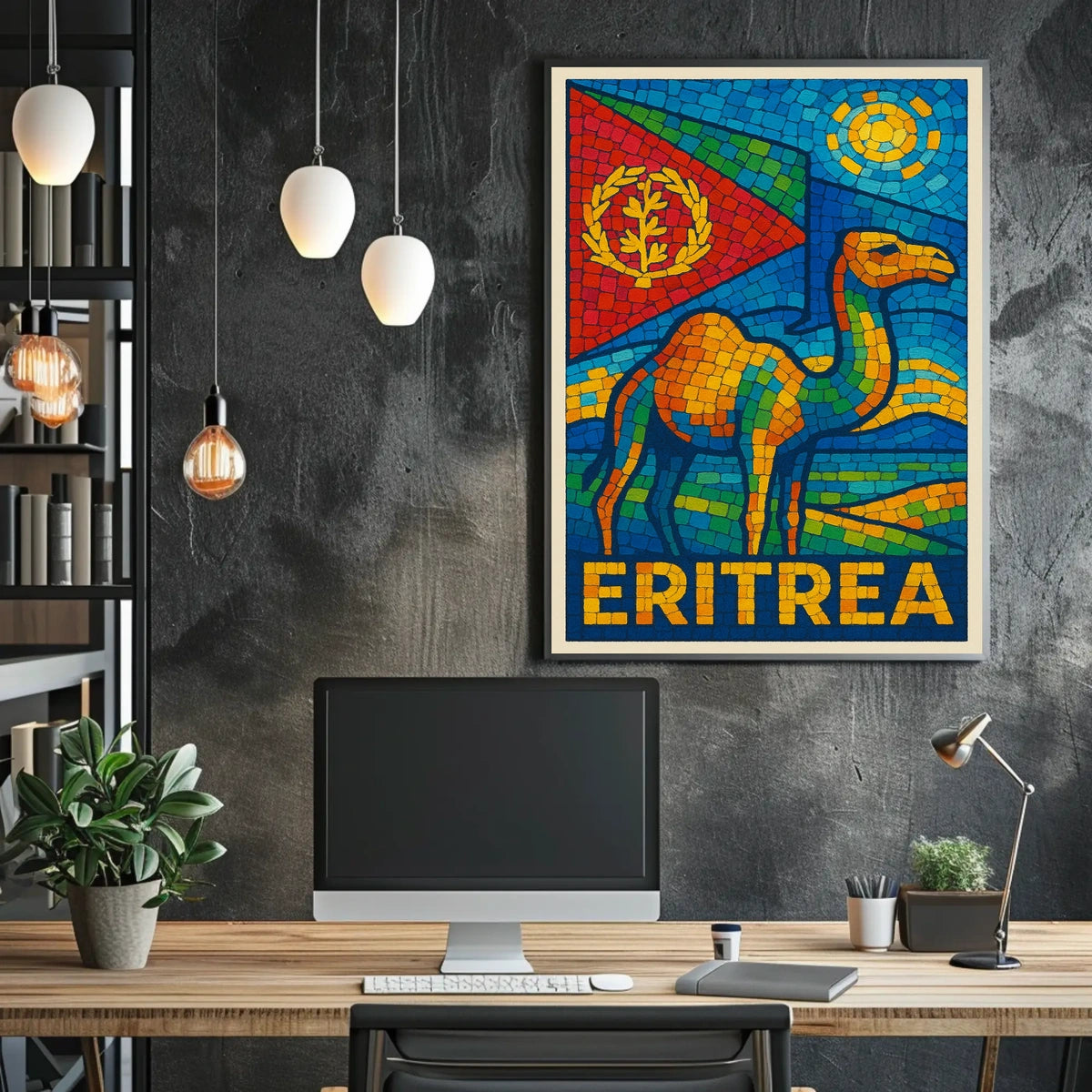 Eritrea Mosaic Art Poster
