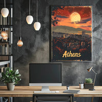 Athens at Dusk Poster