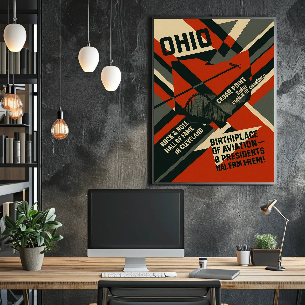 Ohio Birthplace of Aviation and Presidents Poster