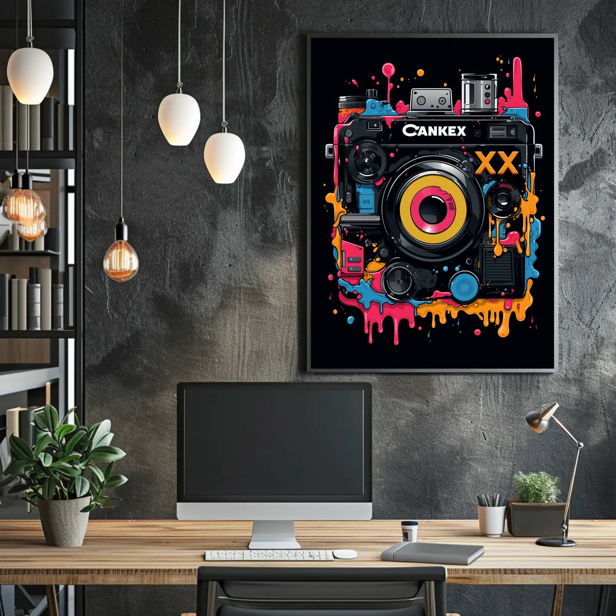 Vibrant Camera Art Poster