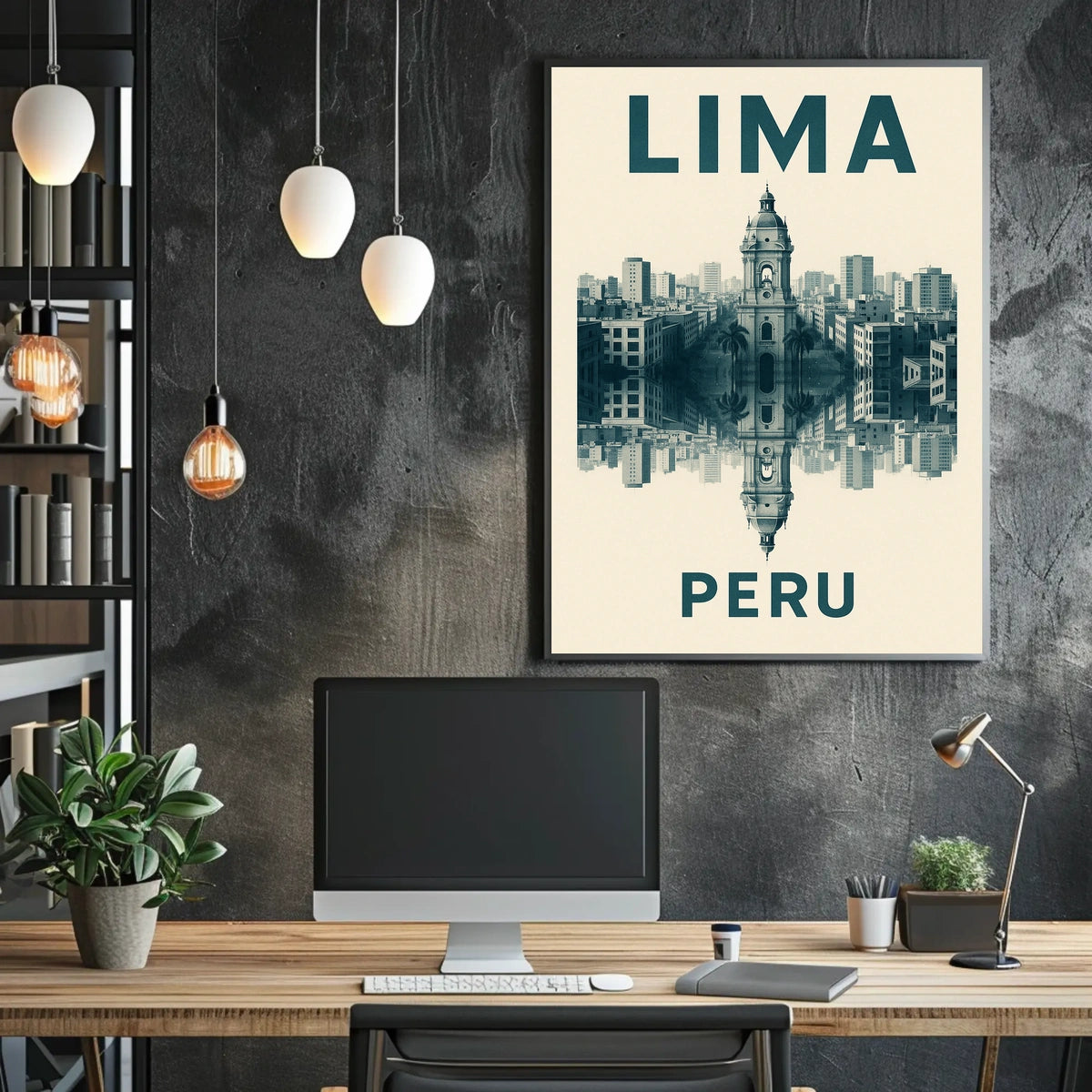 Lima, Peru A Cityscape Reflection Poster