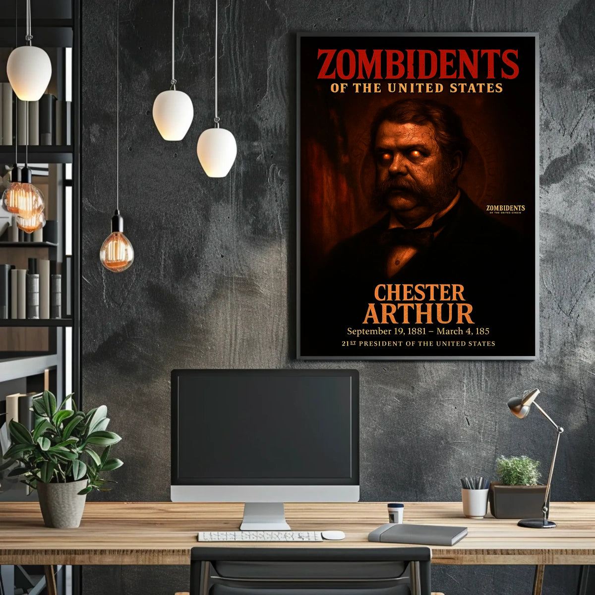 Chester Arthur 21st President of the United States Zombidents Poster Series