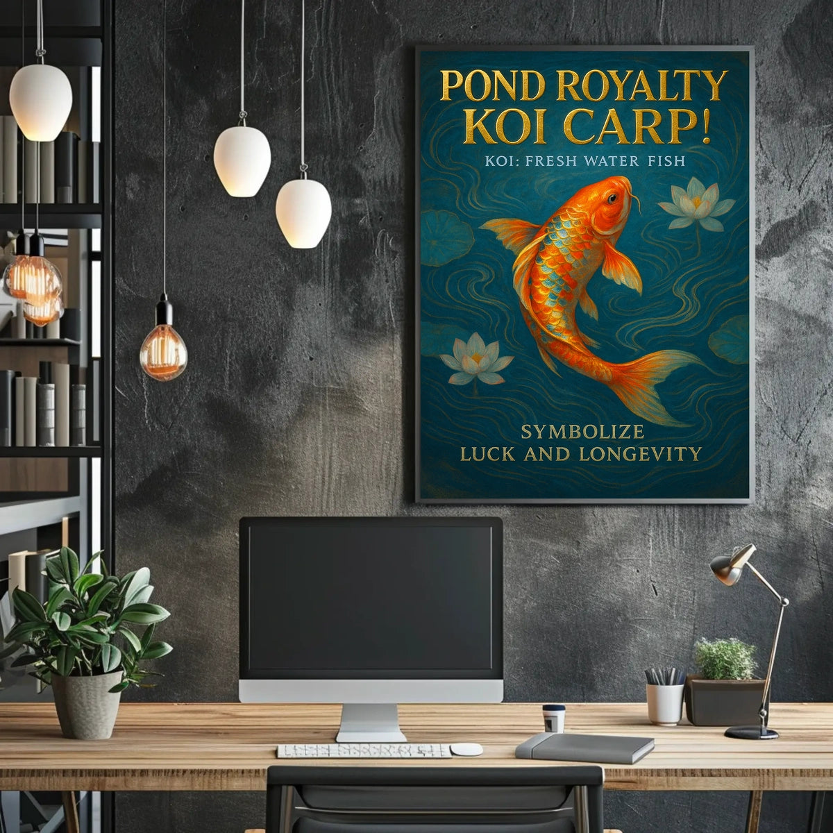 Pond Royalty Koi Carp Poster