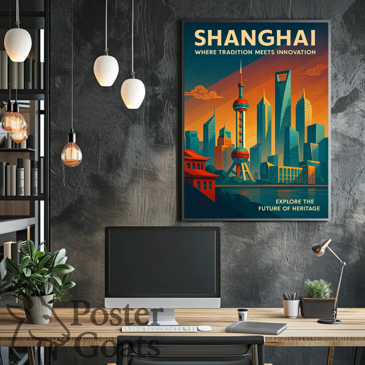 Shanghai: Tradition Meets Innovation Urban or Cityscape Poster