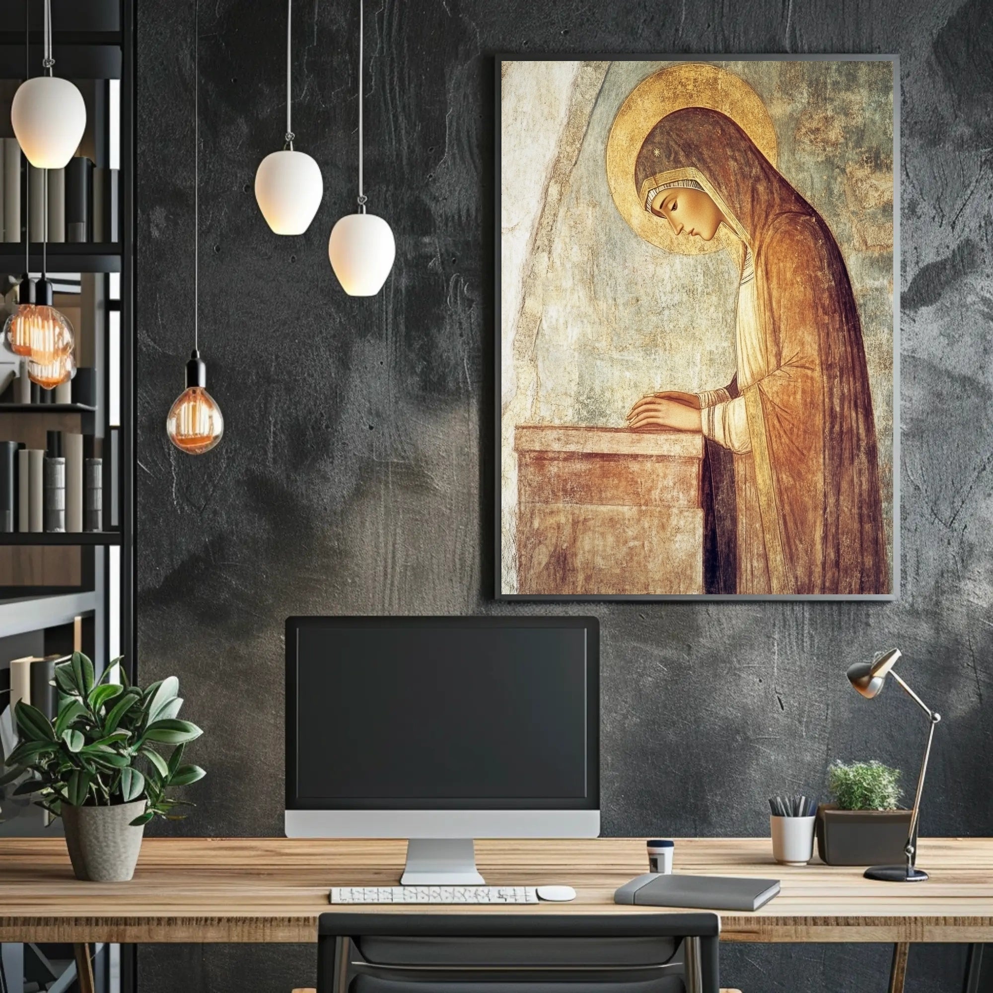 Sacred Devotion: Iconography of Prayer in Heritage Poster