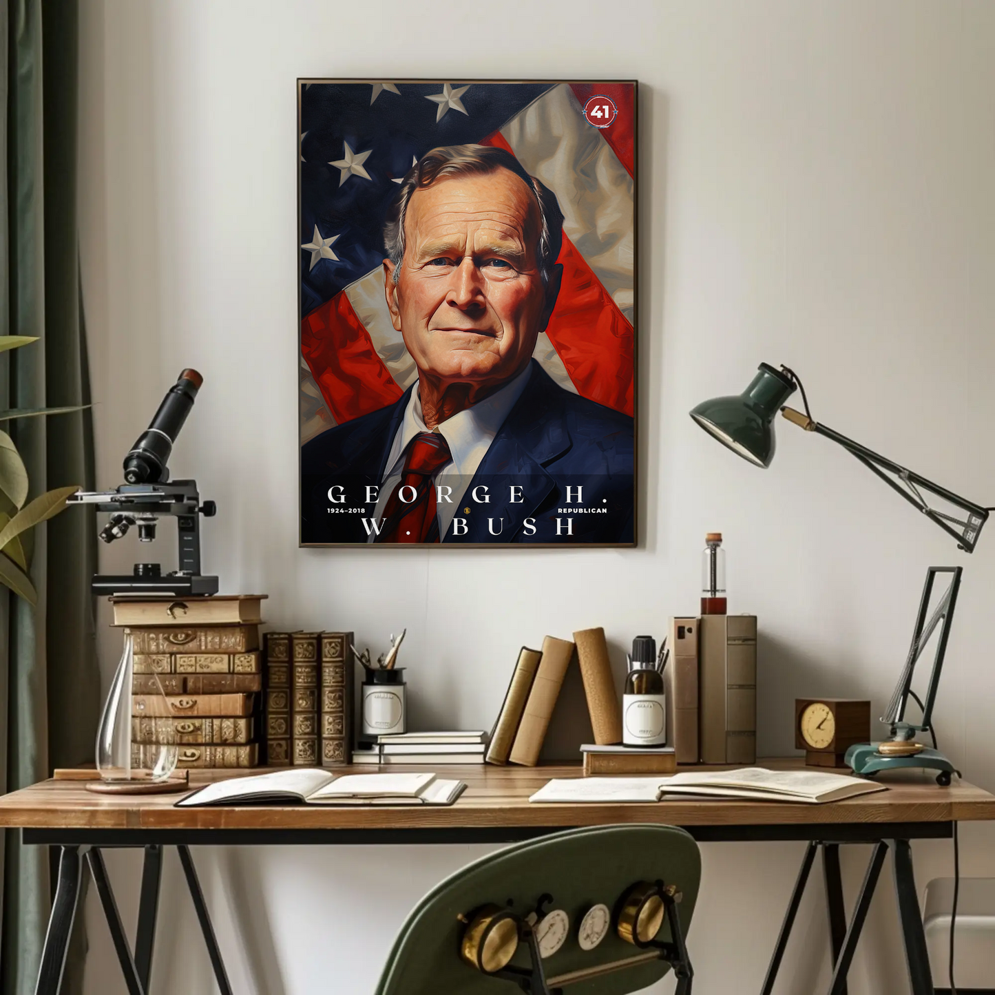 George Bush 41st President Of The United States Portrait