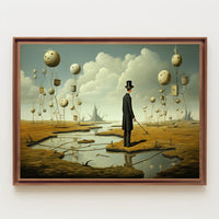 Surreal Dreamscape with 19th-century Figure - Artistic Poster