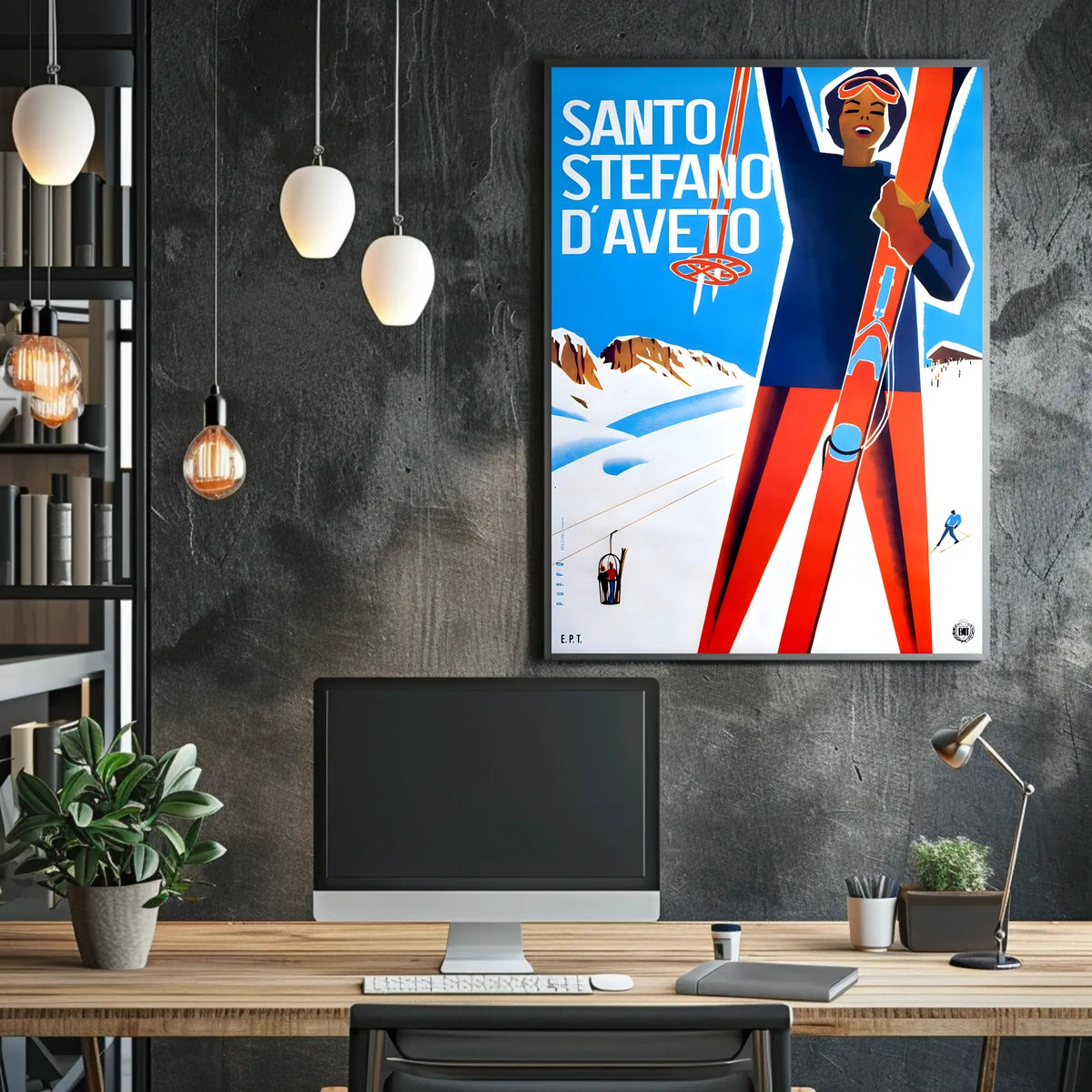 Santo Stefano dAveto Ski Poster