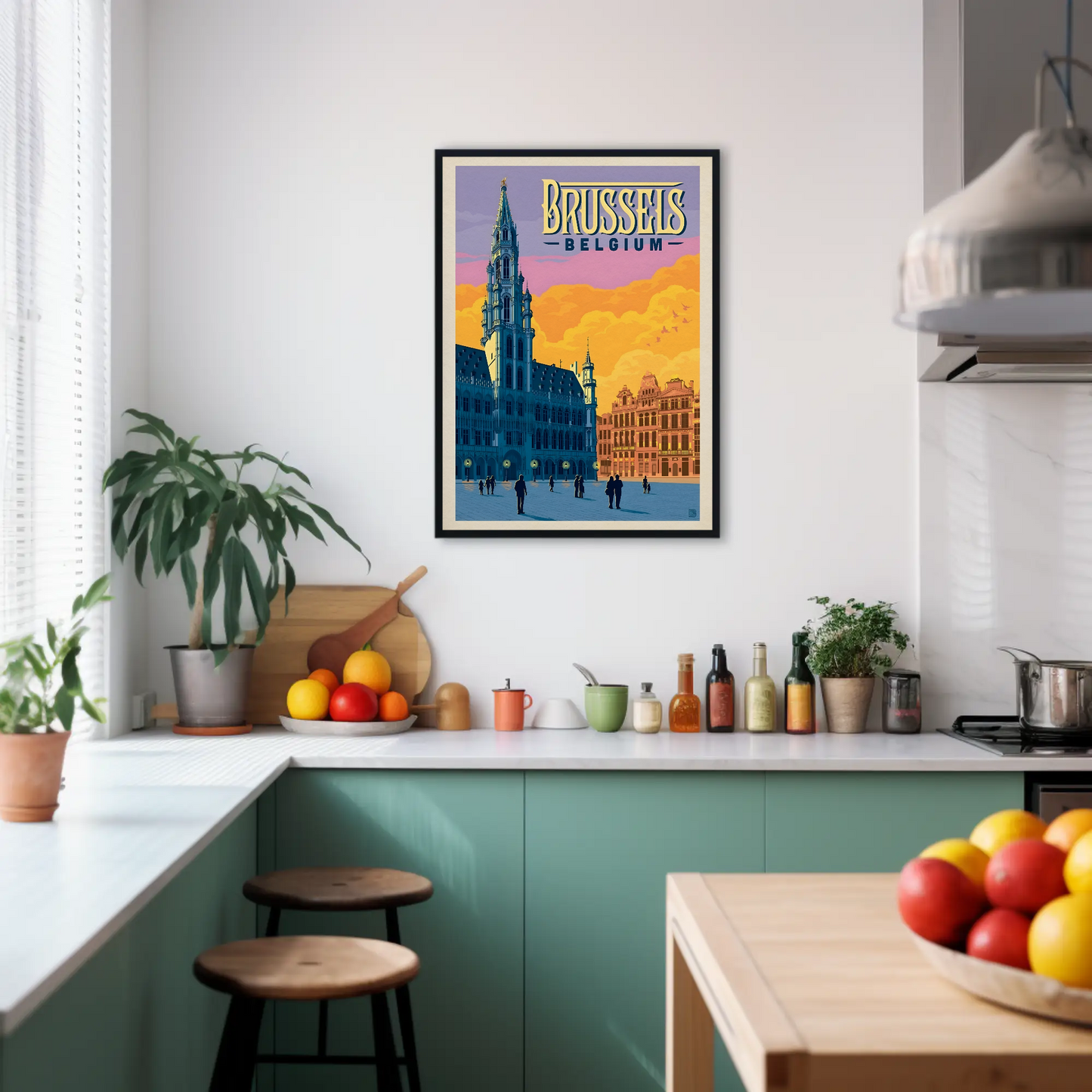 Vintage Poster Brussels Belgium