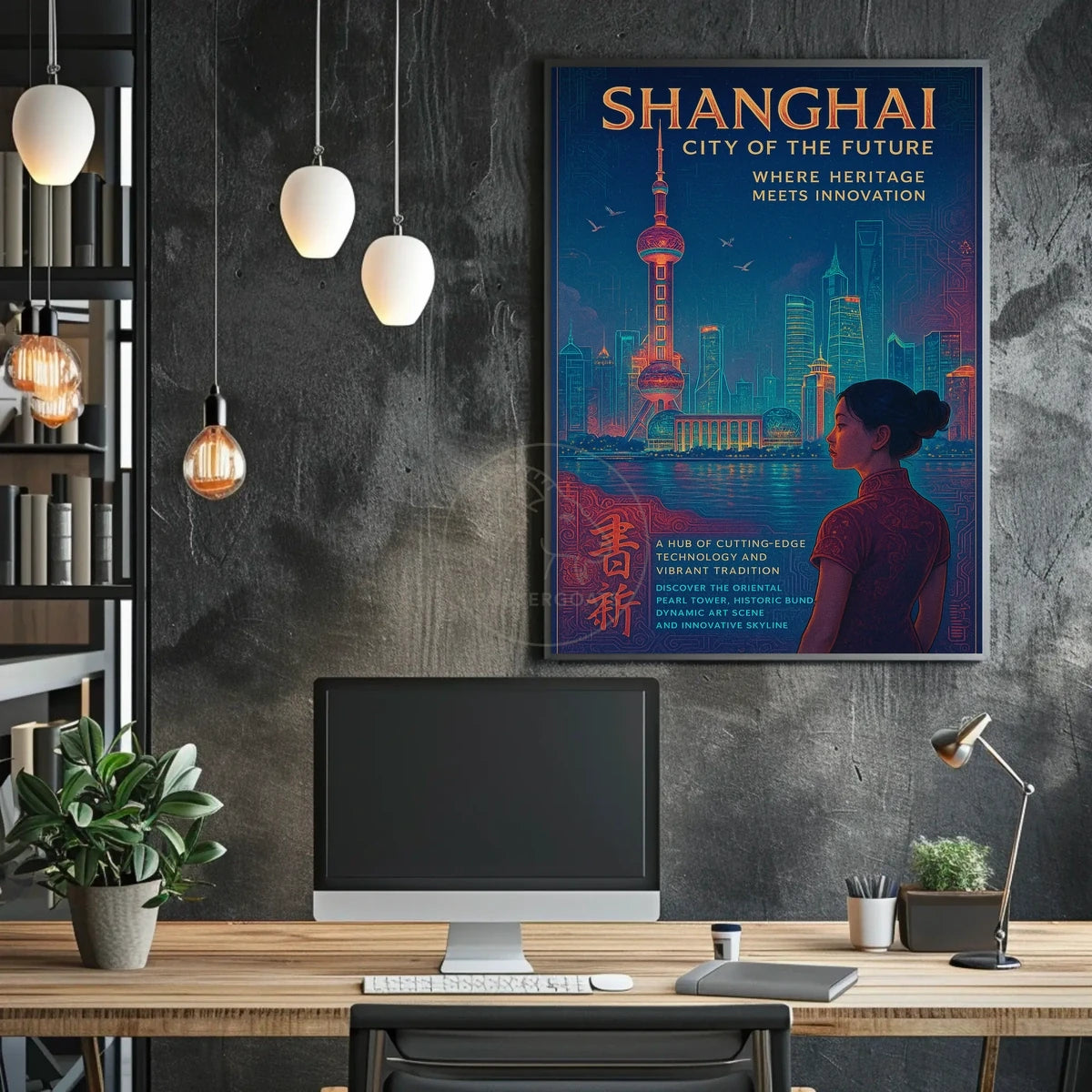 Shanghai City of the Future Urban or Cityscape Poster