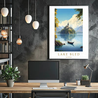 Scenic Beauty of Lake Bled Poster PosterGoat