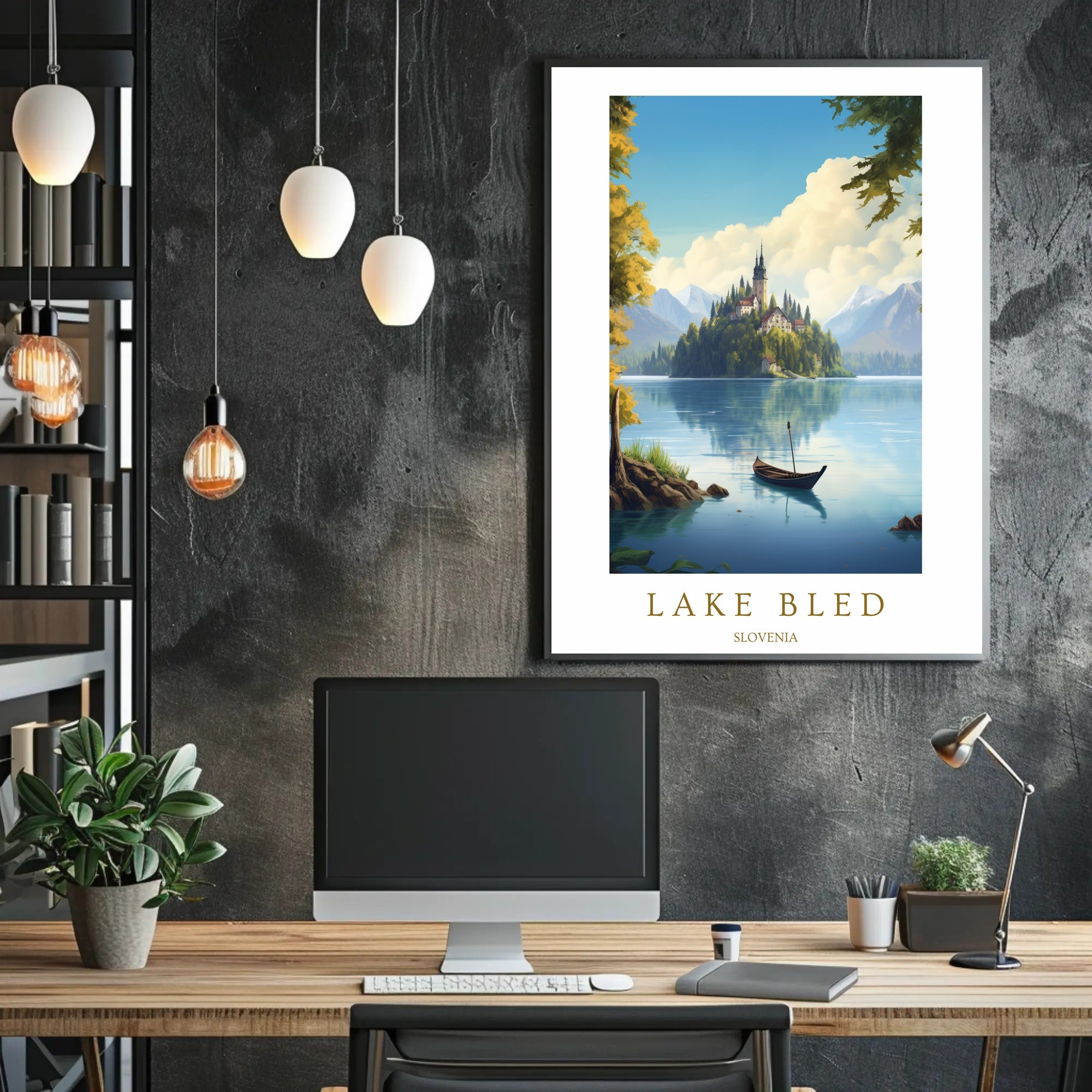 Scenic Beauty of Lake Bled Poster PosterGoat
