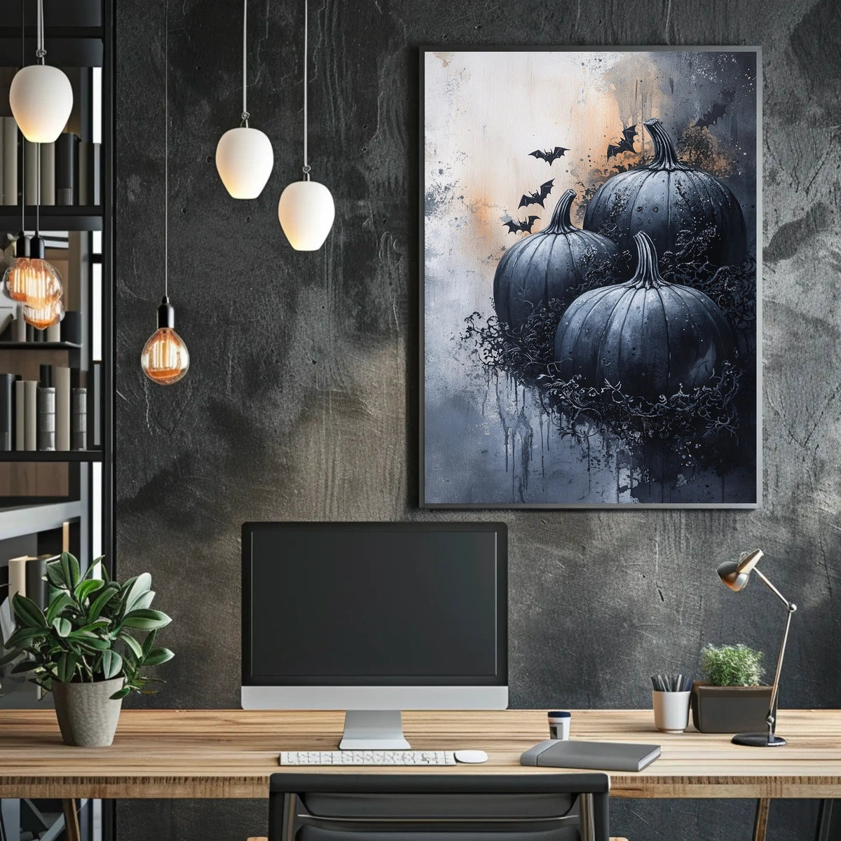 Halloween Spooky Scene Artistic Abstract or Pop Culture Poster
