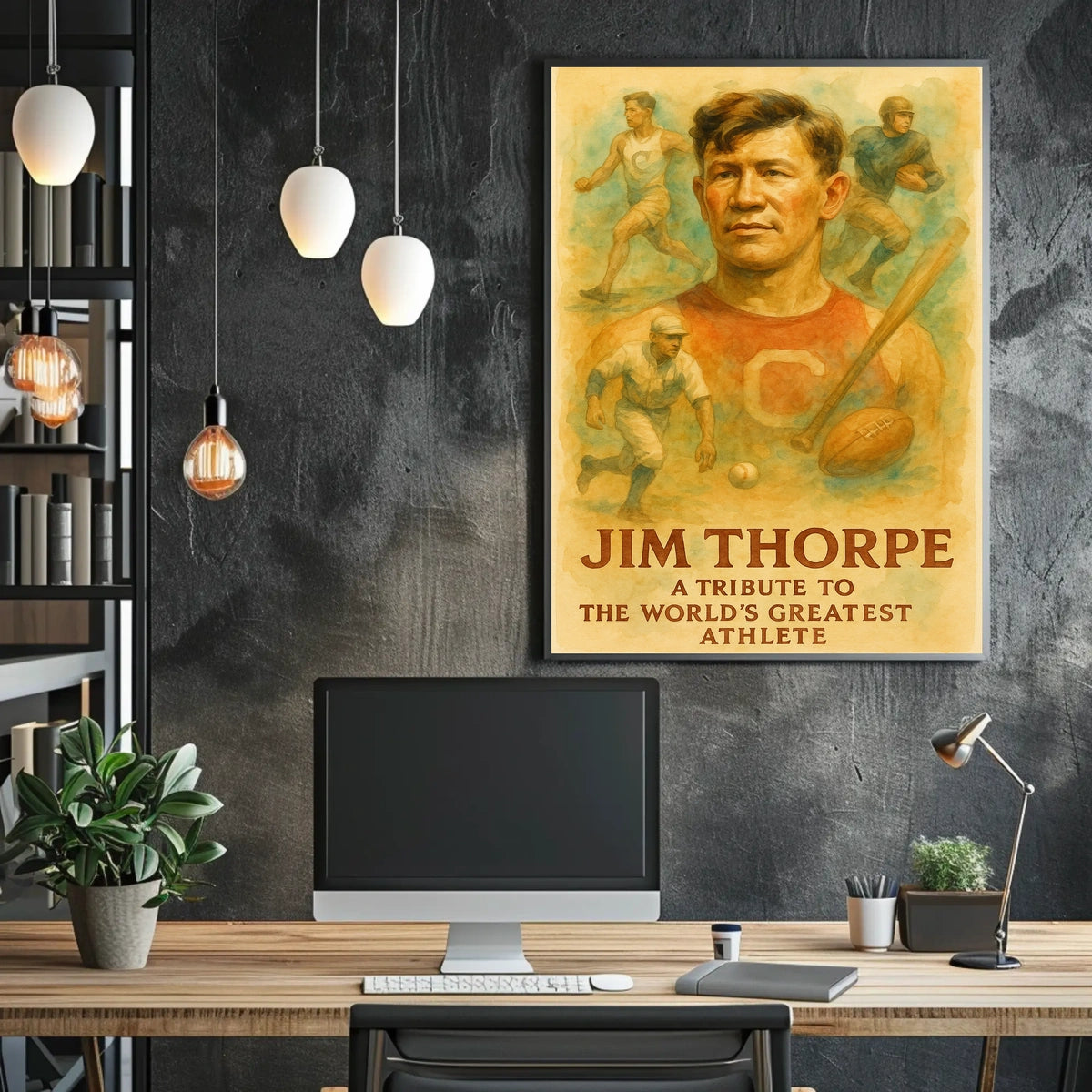 Jim Thorpe Celebrating Legendary Athleticism Poster