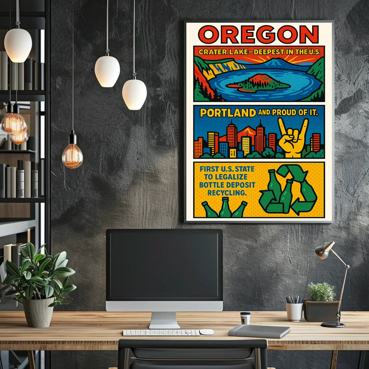 Oregon Pioneering Bottle Deposit Poster