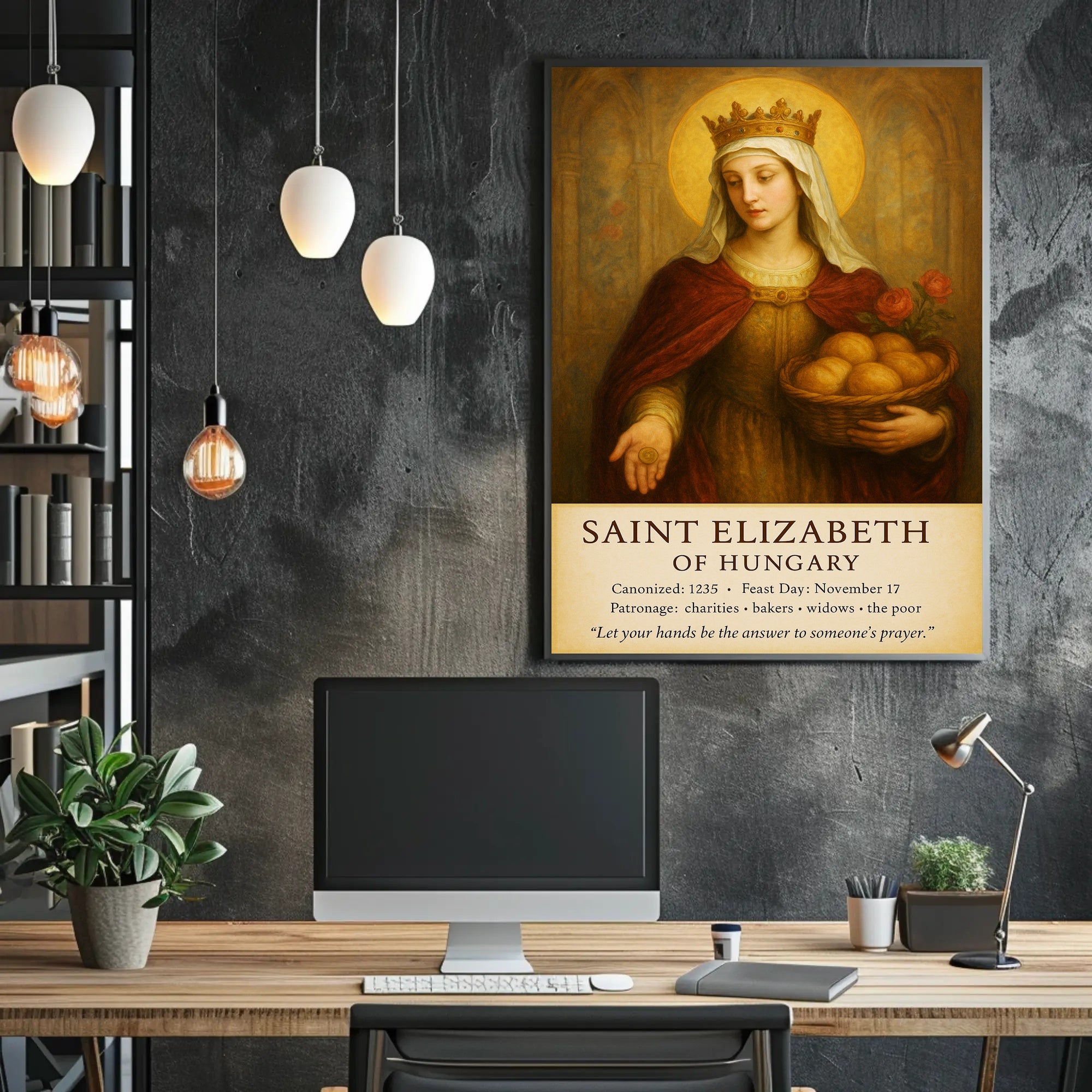 Saint Elizabeth of Hungary Poster PosterGoat