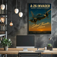 A-26 Invader Vintage Aviation WWII Poster