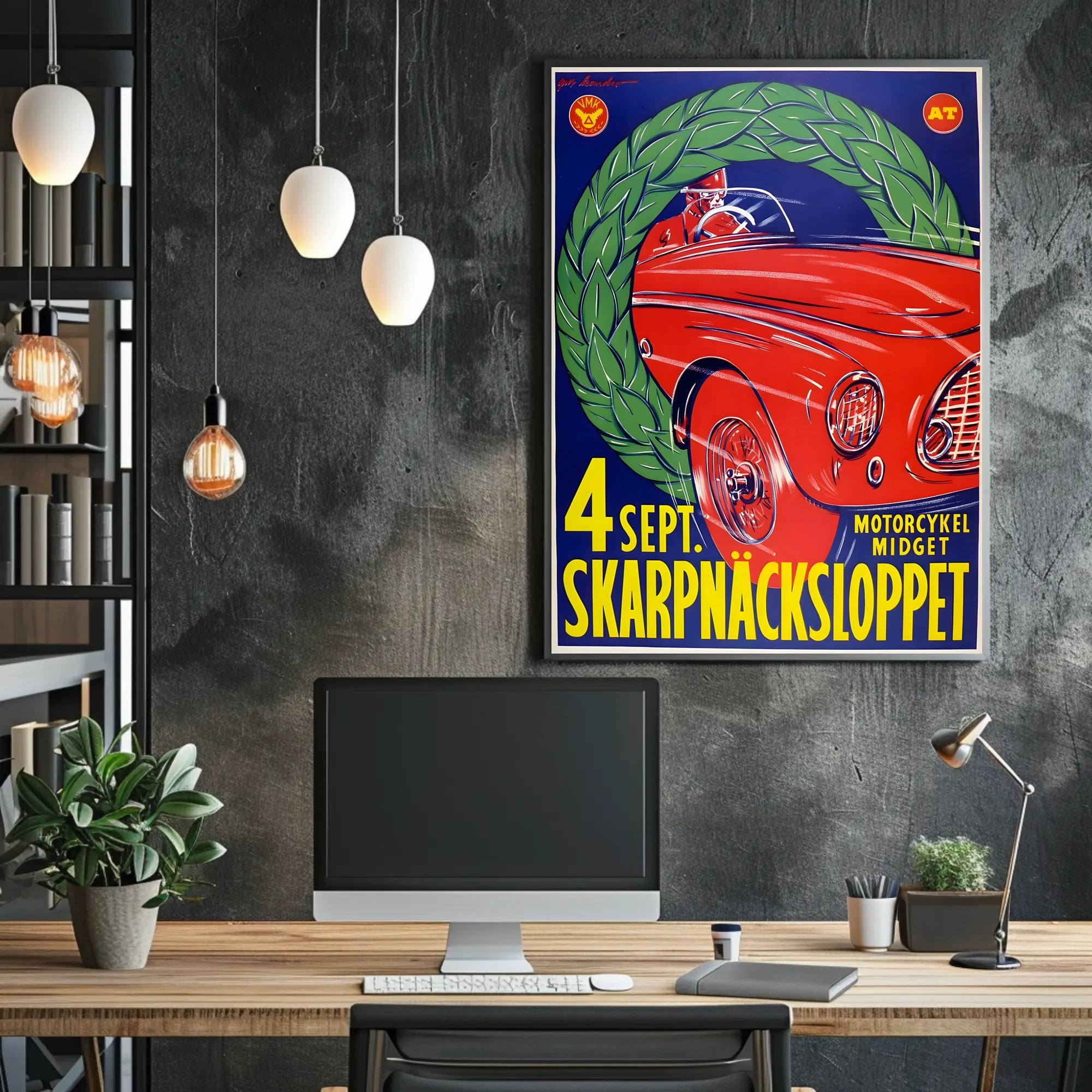 Skarpnäcksloppet Motorcykel and Midget Race Poster