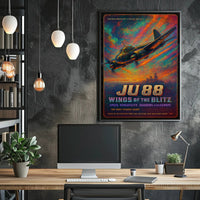 JU 88 Warplane WWII Poster