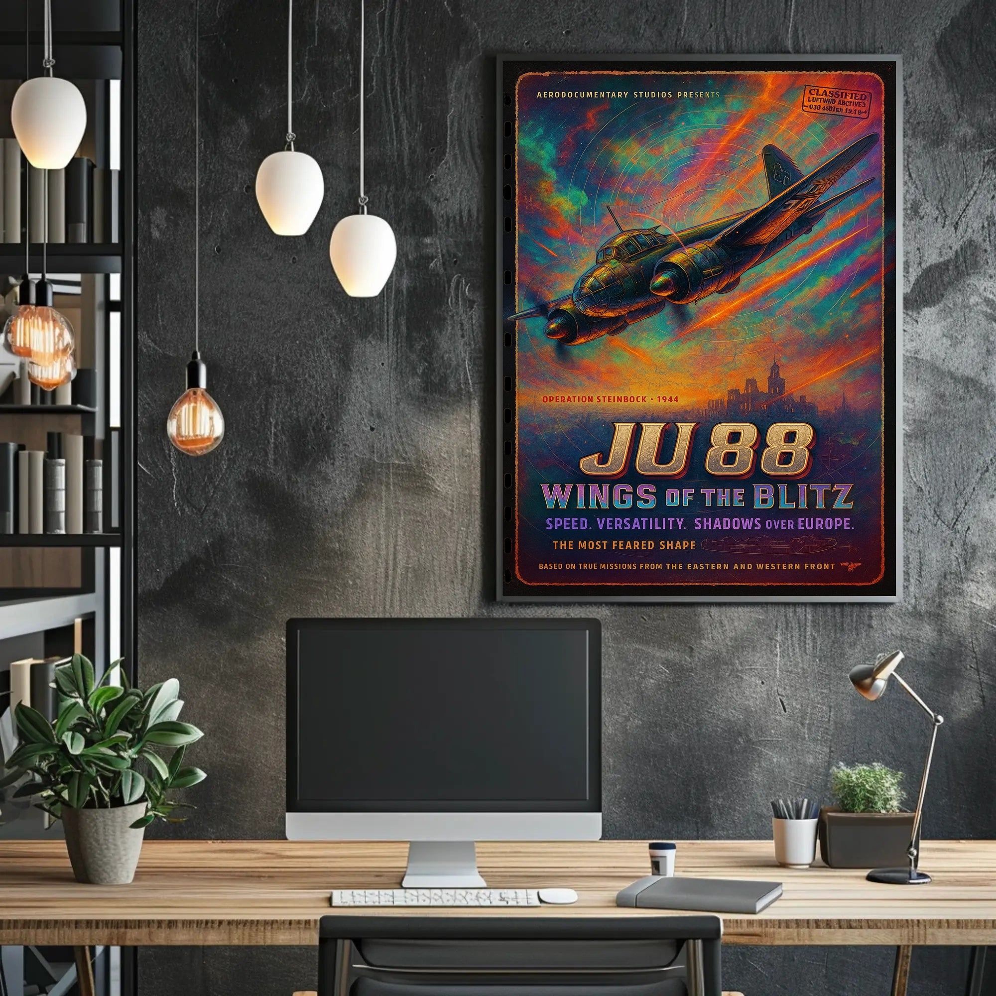 JU 88 Warplane WWII Poster