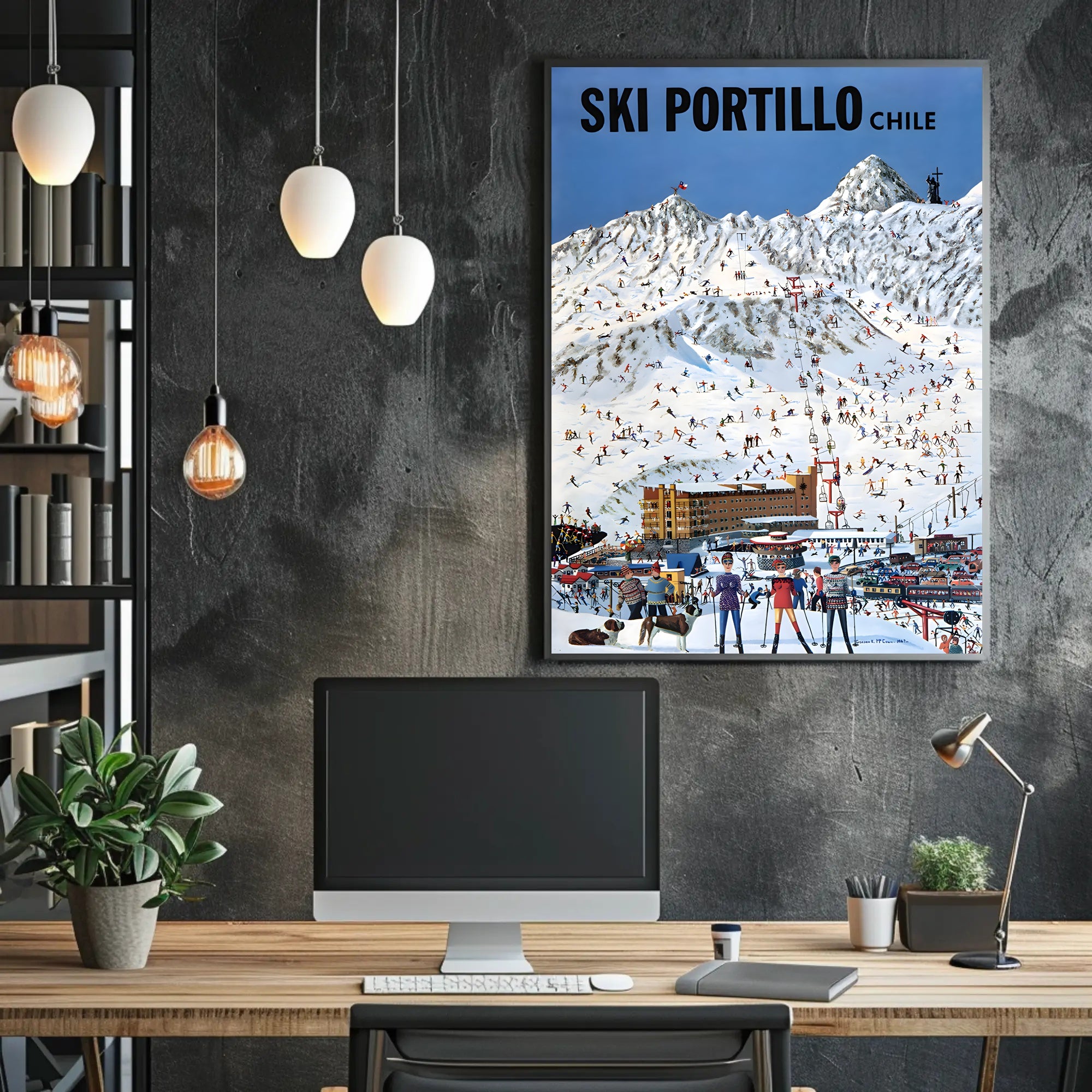 Ski Portillo Chile Vintage Travel Poster PosterGoat